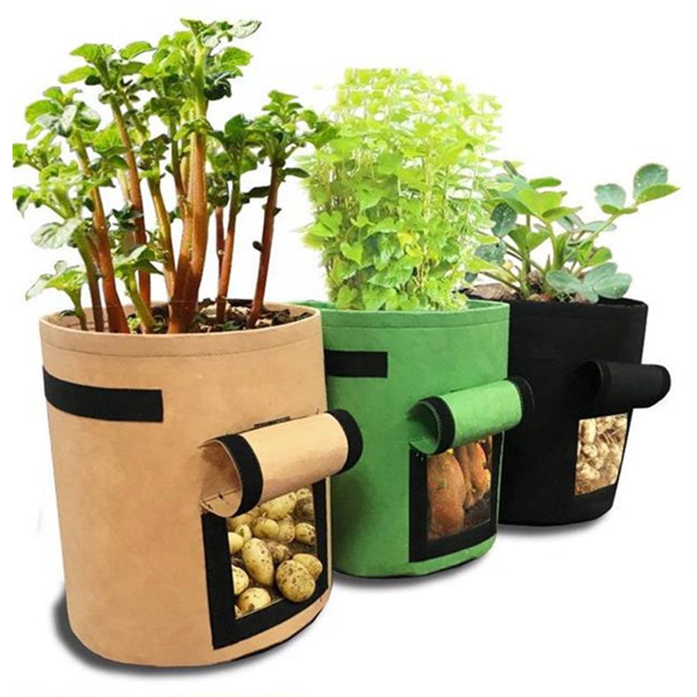 Details about   Home Container Vegetable Potato Plant Grow Bag Felt 5/7/10 Gallon Flower Pot 