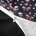 thumbnail image 4 of Erosebridal Bowknot Skull Heart Twin Bedding for Girls, Cute Ribbon Duvet Cover Set, Black Reversible, 1 Duvet Cover and 1 Pillowcase (No Comforter), 4 of 6