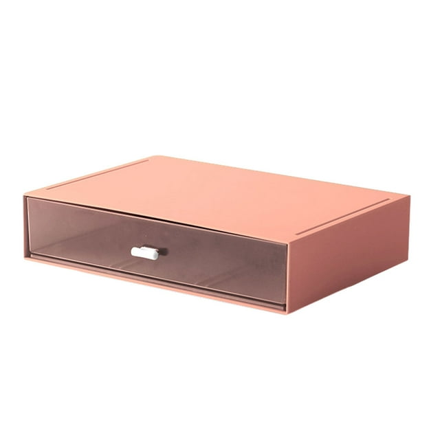 Baohd Practical Desk Organizer - Essentials Neat And Tidy Widely Convenient Desktop Storage Organizer pink 1 drawer 1Set