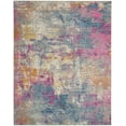 thumbnail image 1 of homeroots home decor 385716 7’ x 10’ Ivory and Multi Abstract Area Rug, 1 of 1