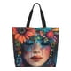 thumbnail image 1 of Balery Bohemian Colorful Flower Woman Bolsa Tote Estilo Estético con Cremalleras, Bolsa de Hombro, Bolsa de Compras Grande y Plegable, 1 of 8