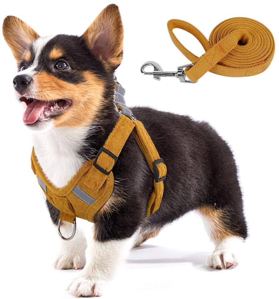 New Mesh Reflective Dog Harness Vest Adjustable Pet Puppy Walking Lead Leash 66 