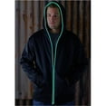 thumbnail image 1 of J. America B21928307 Glow Full-Zip Hooded Sweatshirt Black & Electric Pink - 2XL, 1 of 3
