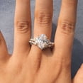 thumbnail image 3 of vylahjewellery Elegant Vermeil Rose Gold Bridal Wedding Anniversary Band Oval Cut Moissanite Diamond Engagement Ring Sparkling Birthday Gift Jewelry Ring, 3 of 6