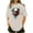 Khaki-shirts, variant on Inverlee Women's Short Sleeve Plus Size Tshirts Fashion Floral Print Crewneck Tee Tops Summer Casual Graphic Tunics