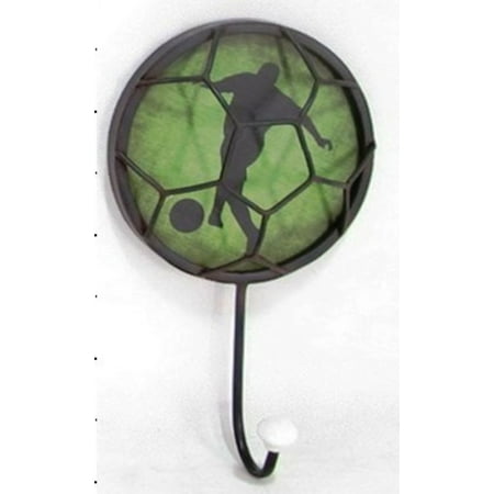 

Set of 2 Green and Black Contemporary Soccer Hooks 10.5