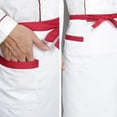 thumbnail image 2 of Phenofice Mens Cooking Apron Polyester Red Rim for Commercial Kitchen 1Pack, 2 of 8