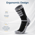 thumbnail image 4 of COOPLUS Mens 6 Pack Hiking Crew Socks Cushioned Moisture Wicking Athletic Outdoor Trekking Boot Socks, 4 of 8