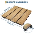 thumbnail image 3 of EDTara Interlocking Deck Tiles Use Wood Plastic Composite for Waterproof, Weather-Resistant Flooring, Designed To Snap Together Easily for Fast Installation On Balconies, Patios, or In Gardens, 3 of 8