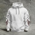 thumbnail image 2 of IWRICH USA Flag Graphic Hoodies for Men Western Pullover Sweatshirts Crewneck Big and Tall Fashion Tops White XL, 2 of 3