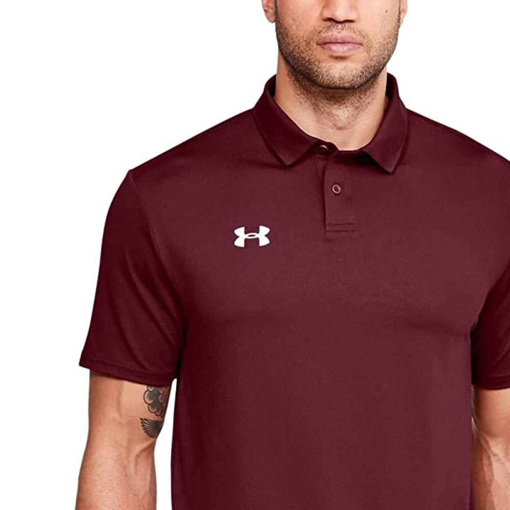 Maroon under armour outlet polo