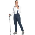 thumbnail image 4 of Little Donkey Andy Women's Skiing Bibs Fleece Lined Snow Pants, Winter Water-Repellent Snowboard Pants with Suspenders Navy L, 4 of 7