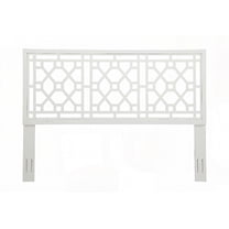 Tabor Chippendale White Headboard - King | Classic Reimagined, Durable Poplar Wood
