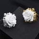 thumbnail image 2 of 10 servilleteros rosas de resina blanca pura, servilleteros de restaurante occidental, servilleteros de plata para boda de Hotel, 2 of 5