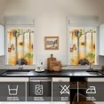 thumbnail image 4 of Retro Wildflower Curtains 36 Inch - 3 Panel Rustic Farmhouse Kitchen Set with Vintage Botanical Print, Boho Chic Design, 4 of 6