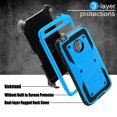 thumbnail image 5 of Moto E4 Case, Moto G5 Case, Mignova Shockproof Protection Case Cover with Swivel Belt Clip and Kickstand for Motorola Moto E (4th Generation)/Moto G (5th Generation) (Blue), 5 of 7