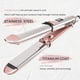 thumbnail image 2 of Rozamor Plancha De Pelo Profesional De Hierro Plano, Alisado De Cabello Iónico De Titanio, Herramientas Para El Cabello De Calentamiento Rápido, Rizador De Plancha De Cabello De Doble Voltaje Rosa 2 E, 2 of 5