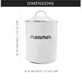thumbnail image 6 of AuldHome Design Enamelware White Creamer Canister; Rustic Distressed Style Coffee Accessory Storage for Kitchen, 6 of 10