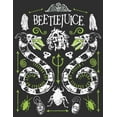 thumbnail image 2 of Men's Beetlejuice Sandworm and Betelgeuse Symmetrical Graphic Tee Charcoal 2X Large, 2 of 5