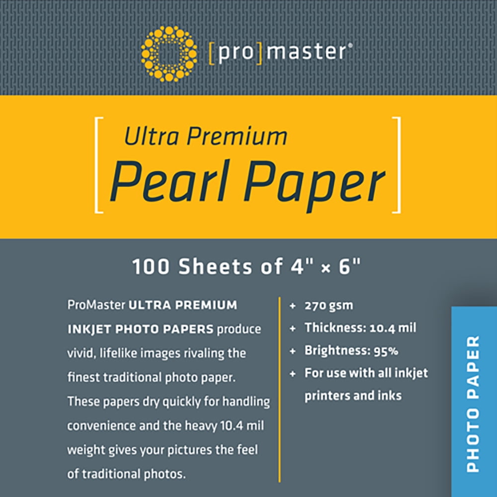 Promaster Ultra Premium Pearl Photo Paper 4x6 100 Sheets