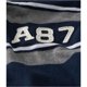 thumbnail image 2 of Aeropostale - Camiseta gráfica con cuello en V y rayas A87 para hombre, azul, extra pequeña Aeropostale Camiseta gráfica, 2 of 2