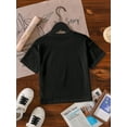 thumbnail image 2 of Young Girls ' Casual Fashionable Comfortable Simple Crayon & Letter Print Short Sleeve T-Shirt, Spring/Summer Kindergarten T Shirt Kid, 2 of 3