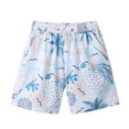 thumbnail image 3 of XINPING Big and Tall Men's Swim Trunks Extended Sizes Casual Retro Hawaiian Print Quick Dry Beach Swimming Shorts with Pockets Stretch Fabric Summer Swimwear, 3 of 5