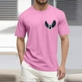 thumbnail image 4 of NAMTYQX Casual Shirts for Men Relaxed Fit Patterns Lightweight Hawaiian Casual Oversized Airoft Short Sleeve Cool Crew Neck Mens T-Shirts Graphic Tees Pink Size XL, 4 of 5