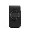 thumbnail image 4 of Luxmo Belt Holster for HMD Vibe, Pouch Holder Phone Case, Magnetic Closure/Card Slot/Clip, PU Leather - Black, 4 of 8