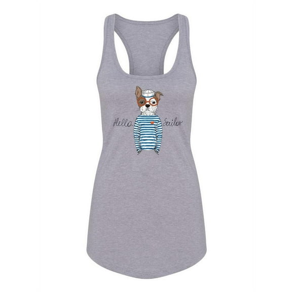 French Bulldog Hello Sailor Tank Women -Image by Shutterstock, Female Small