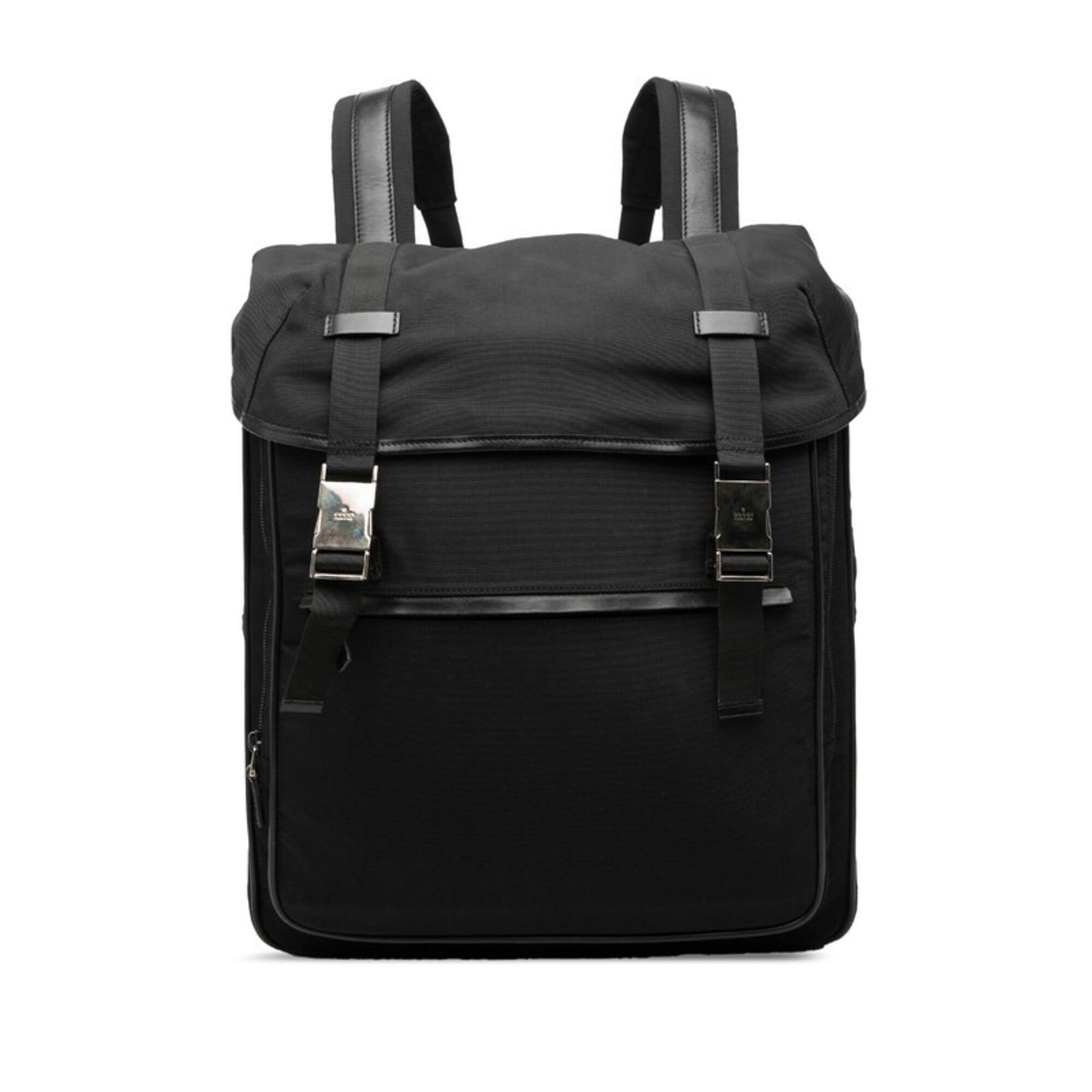Pre-Owned Gucci Flap Backpack 0190326 Black Nylon Leather  display picture 2