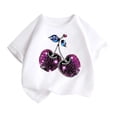 thumbnail image 5 of RMGVDSD Girls T Shirts Summer Fashion Graphic T-Shirt Short Sleeve Crewneck Tops Loose Casual Tees Shirts for Kids 10-12 Years, 5 of 5