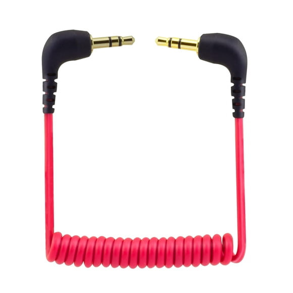 Cable de audio JCMOYUTY TRS a TRS de 3,5 mm, 50 cm en espiral