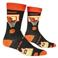 thumbnail image 3 of Crazy Socks Basketball Fun Print Novelty Crew Socks for Men, 3 of 6