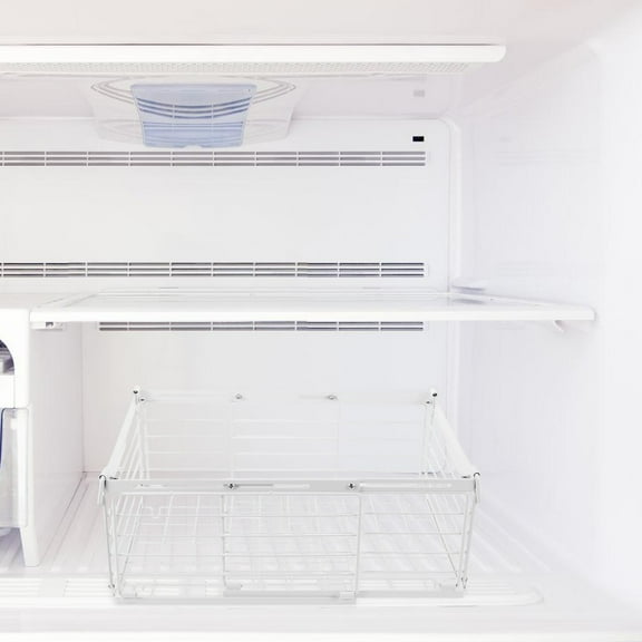 AURARMLET White Metal Wire Basket Organizer for Chest Freezer, Refrigerator, and Upright Freezer Storage Solutions