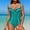 Green, variant on Womens Swimsuits Modest One Piece Bathing Suits Plus Size Long Torso Tummy Control Microkini Cute Athletic Swimwear Black L