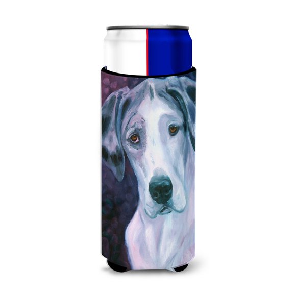 Carolines Treasures 7441MUK Curious Great Dane Ultra Hugger for slim cans Slim Can multicolor