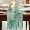 thumbnail image 3 of Table Runners 90 Inches Long Dress Scarves, Teal Blue Boho Farmhouse Coffee/Dining/Kitchen Table Runner for Living Room, Vintage Ethnic Tribe Abstract Art 13x90 Inch, 3 of 9