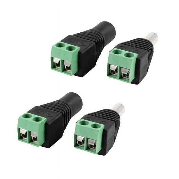 4 Plug Male and Female 5.5 x 2.1 mm DC Jack, Surveillance Camera EU Power Plug