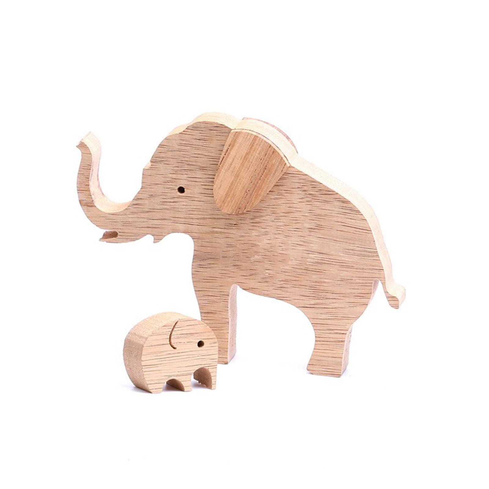 Elephant Mother And Child—Mother's Day Gift Wooden Ornaments 