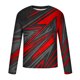 thumbnail image 5 of Blusas y camisas de manga larga con cuello redondo para hombre, blusa informal de manga larga con cuello redondo y estampado de rayas, blusa de poliéster para hombre, 5 of 5