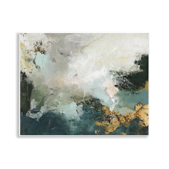 Stupell Industries Stormy Dark Abstraction Abstract Painting Unframed Art Print Wall Art, 14 x 11