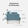 thumbnail image 4 of Mopio Chloe Futon Sofa Bed, Convertible Sleeper Sofa with Tufted Features, Twin Bed Size, Sky Blue, 4 of 11