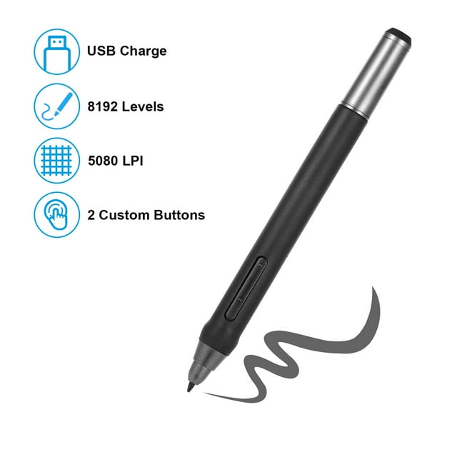 Bolígrafo recargable BOSTO Bolígrafo digital 8192 Niveles Lápiz óptico de presión BOSTO Lapicera