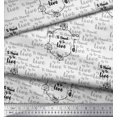 thumbnail image 2 of Soimoi White Georgette Viscose Fabric To Travel Is To Live Text Printed Fabric 1 Yard 42 Inch Wide, 2 of 2