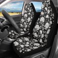 thumbnail image 2 of POLERO Black Floral Print Front Seat Cover for Van, 2 Pack Breathable Car Seat Covers Anti-Scratch Wrap Around Fit Vehicle Seat Covers, 2 of 13