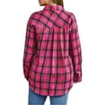 thumbnail image 6 of Fantaslook Plus Size Flannel Plaid Shirts for Women Long Sleeve Button Down Shirts Casual Loose Blouses Tops, 6 of 11