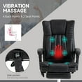 thumbnail image 6 of Vinsetto Microfiber Office Chair, High Back Computer Chair with 6 Point Massage, Heat, Adjustable Height and Retractable Footrest, Black, 6 of 10