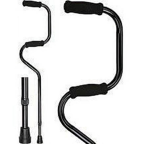 EZ Get-Up from Seat Cane - Extra Grip & Adjustable, Double-Handled Walking Cane for Men and Women, Lightweight Aluminum Cane for Seniors, Adjustable Height, Comfort Grip