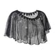 thumbnail image 5 of Chal de equino envolvente, capa de noche de moda, chal de novia para ocasiones formales Negro, 5 of 7